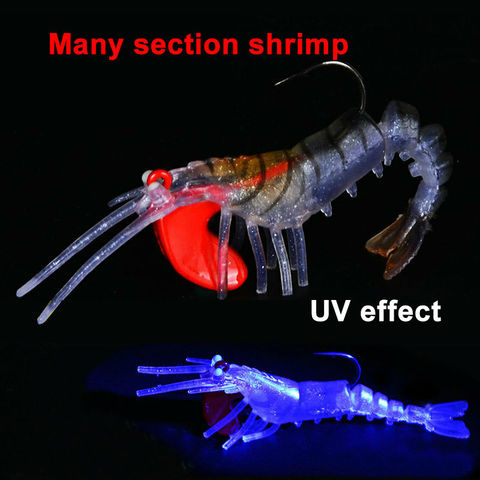 FJORD Лидер продаж многосекционные креветки классические гибкие креветки 6,5/12,5/17 г рыболовные приманки Мягкая приманка бионические приманки свинцовый крючок Рыболовная Снасть ► Фото 1/6