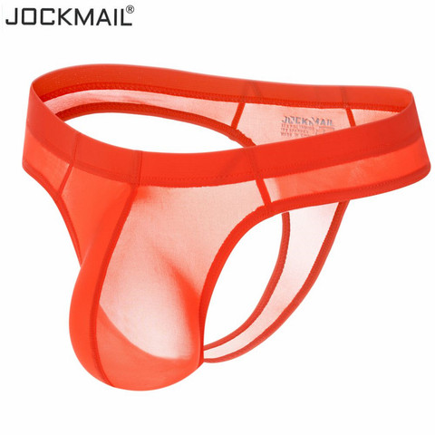 JOCKMAIL ультратонкое привлекательное нижнее белье из ледяного нейлона, бриджи для мужчин, прозрачные мужские стринги, танга, мужское нижнее бе... ► Фото 1/6