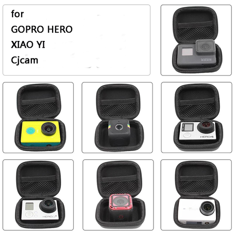 Портативная мини-сумка, карман для переноски, кейс для экшн-камеры, коробка для хранения из ПУ для Gopro Hero 6 5 4 3 5/4 серия SJCAM Xiao mi Yi 4k + ► Фото 1/6