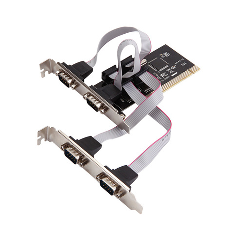 Great-Q PCI к 4 порту RS232 DB9 Serial Com port s к PCI контроллеру удлинитель адаптер Райзер-карта pci chip TX382B ► Фото 1/4