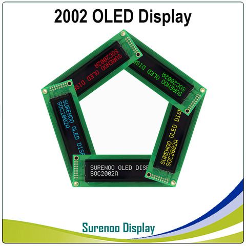 Оригинальный OLED дисплей, 2002 параллельный OLED совместимый дисплей 202 20*2, ЖК-модуль, дисплей LCM, IIC I2C WS0010, поддержка SPI ► Фото 1/6