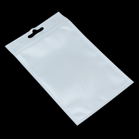 Белая/прозрачная самозапечатывающаяся пластиковая упаковочная сумка на молнии, пакет с застежкой-молнией, пакет для хранения, рознипосылк... ► Фото 1/6
