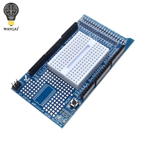 Плата разработки WAVGAT MEGA 2560 R3 Proto для прототипов, плата расширения V3.0 + макетная мини-плата PCB на 170 точек связи для arduino «сделай сам» ► Фото 1/5