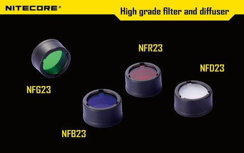 Бесплатная доставка, 1 шт., Цветной фильтр Nitecore (22,5 мм) NFR23 NFB23 NFG23 NFD23, подходит для фонарика с головкой 22,5 мм ► Фото 1/5