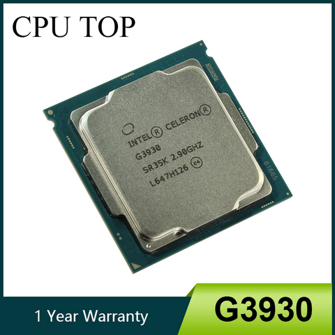 Двухъядерный процессор Intel Celeron G3930, 2,9 ГГц, 2 Мб кэш-памяти, процессор SR35K LGA1151 Tray ► Фото 1/3