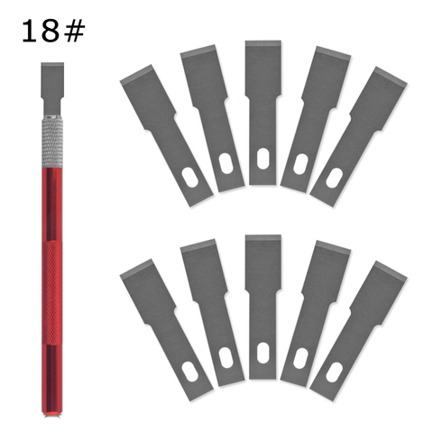 1 рукоятка ножа с 10 сменными лезвиями 18 # инструменты для резьбы по дереву ► Фото 1/4