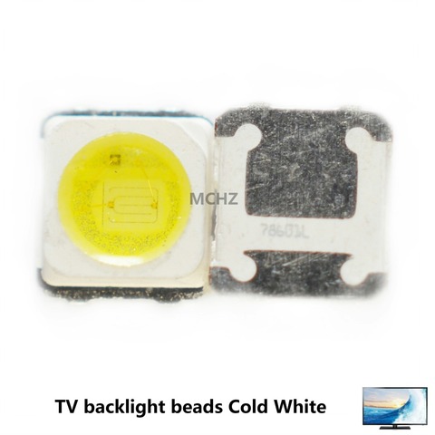 100 шт. Samsung 3228 2828 LED SMD подсветка телевизора 3 в 1,5 Вт 500мА светодиодные бусины холодный белый для Samsung SPBWH1320S1EVC1B1B Бесплатная доставка ► Фото 1/4