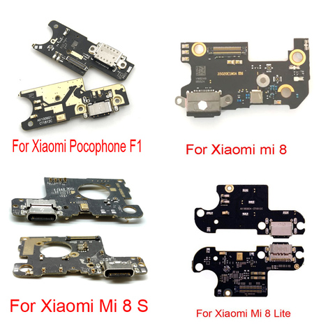 USB-коннектор для зарядки док-станции, печатная плата, гибкий кабель для Xiaomi Mi Max Mix 2 3 2s 6 A1 5X A2 6X 8 Se 8se Lite Poco Pocophone F1 ► Фото 1/1