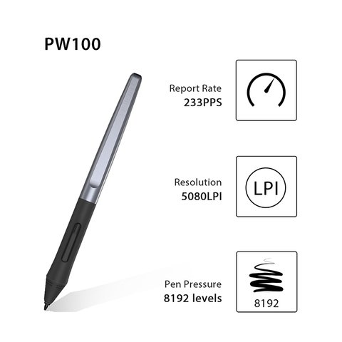Huion ручка без батареи для H640P/H950P/H1060P/H610PRO V2--PW100 ► Фото 1/5