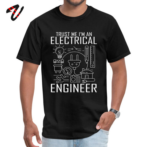 Мужская футболка с надписью Trust Me I Am an Engineer Geek Quote, футболка черного и белого цвета из 100% хлопка, 2022 ► Фото 1/6