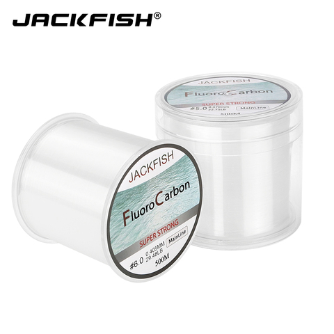 JACKFISH 500 м фторуглеродная рыболовная леска 5-30 анг. Фунт., суперпрочная Фирменная прозрачная леска для ловли нахлыстом, рыболовная леска ► Фото 1/6
