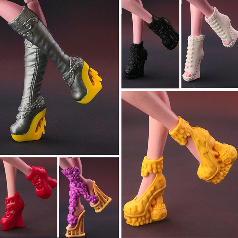 Новинка 2022, модные длинные ботинки, обувь для кукол Monster High, милые аксессуары для кукол, доступны 15 стилей ► Фото 1/6