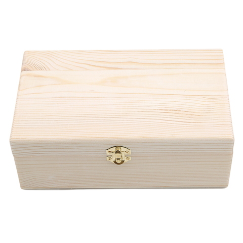 Деревянная коробка для хранения бревен цвета шотландской сосны, прямоугольная откидная коробка из твердой древесины, Подарочная коробка р... ► Фото 1/6