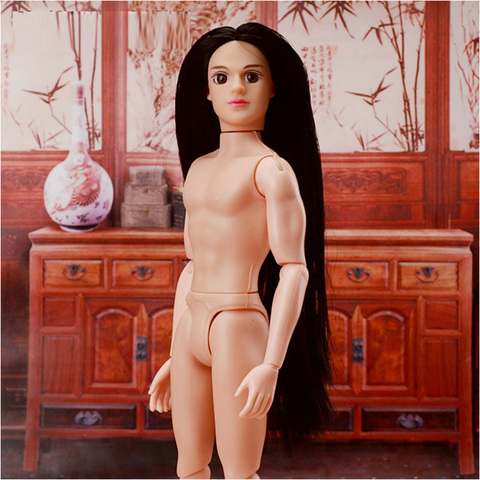 Кукла древняя мужская с длинными волосами, подвижная шарнирная кукла с 14 обнаженными телами принца, обнаженное тело для мальчиков, детская игрушка «сделай сам», 30 см ► Фото 1/6