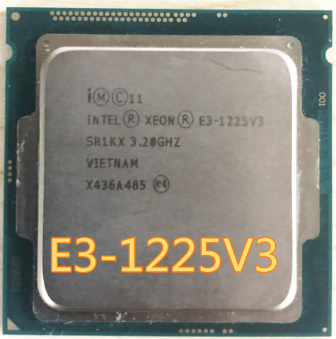 Процессор Intel Xeon v3 E3 1225v3 E3 1225 v3 3,2 ГГц, четырехъядерный процессор с четырехъядерным процессором, процессор 84w LGA 1150 ► Фото 1/1