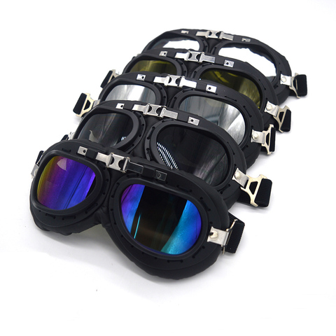 Универсальные винтажные мотоциклетные очки Пилот Мотоцикл Скутер байкерские очки шлем складные очки для Harley ► Фото 1/6