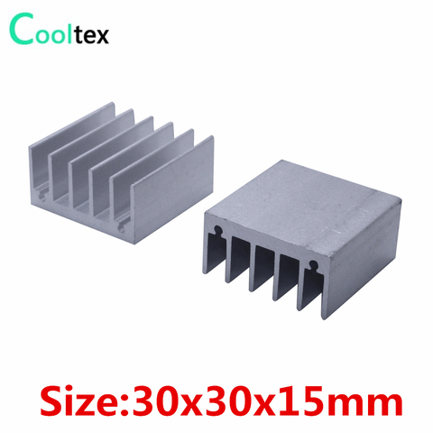Алюминиевый радиатор-радиатор (10 шт./лот) 30x30x15 мм, радиатор для электронной интегральной схемы, светодиодный охлаждающий кулер ► Фото 1/5