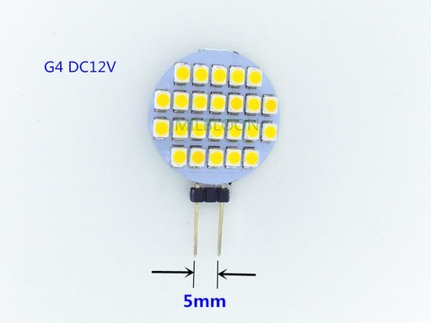 Плоская светодиодная лампа G4 12 В постоянного тока 3528-24SMD, 180 градусов, светящаяся хрустальная люстра, источник светильник G4, дисковая лампа, хрупсветодиодный Светодиодная лампа G4 ► Фото 1/1