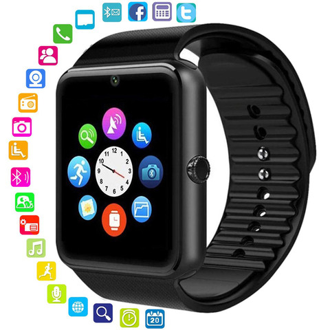 Умные часы GT08 с камерой, SIM, TF-картой для Apple Watch, мужские и женские наручные часы на Android, умные электронные часы PK Y1 ► Фото 1/6