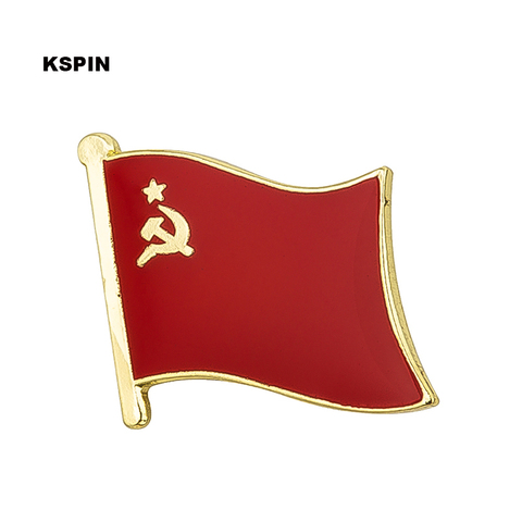Значок с флагом СССР, булавка для лацкана, металлическая фотография, фотография 1 шт. ► Фото 1/6