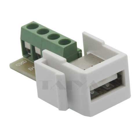 USB 2,0 keystone с винтовым разъемом на задней стороне ► Фото 1/4