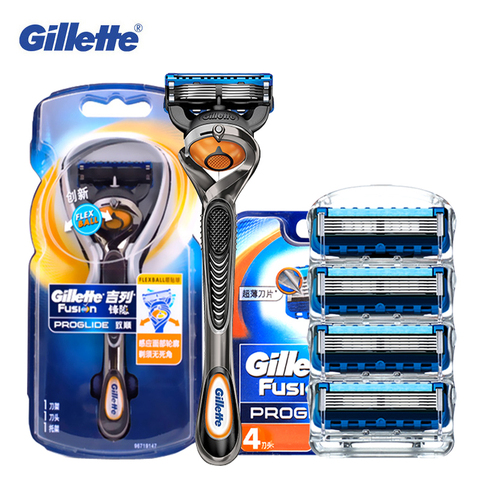 Gillette Fusion Proglide ручные бритвенные лезвия для мужчин Безопасные лезвия для бороды бритва для удаления волос 1 ручка 5 лезвий ► Фото 1/1