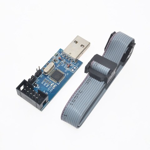 USB ISP программатор USBasp 3,3 В/5 В, USB ATMEGA8 ATMEGA128, новый + 10-контактный провод, поддержка Win7 64 бит ► Фото 1/6