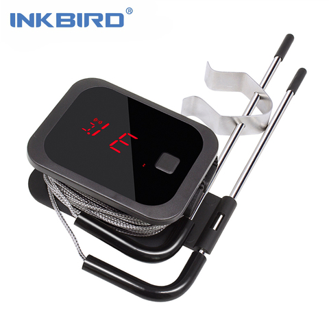 Беспроводной Bluetooth термометр Inkbird для приготовления пищи, устройство для измерения температуры, для барбекю, с двумя щупами и таймером, для д... ► Фото 1/6