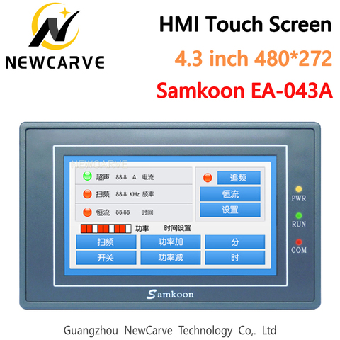 Сенсорный экран Samkoon, сенсорный экран HMI, 4,3 дюйма, 480*272, интерфейс человека, Newcarve ► Фото 1/4