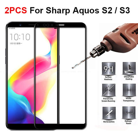 2 шт для Sharp Aquos S2 S3 закаленное стекло 2.5D 9H прозрачная защитная пленка для Sharp S2 S3 Оригинальная защитная стеклянная пленка ► Фото 1/6