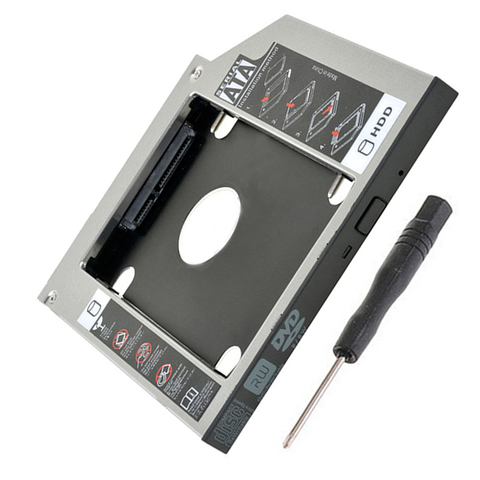 12,7 мм SATA 2nd SSD HDD Caddy для Dell Latitude E5400 E5410 E5420 E5430 E5500 E5510 E5520 жесткий диск Caddy ► Фото 1/6