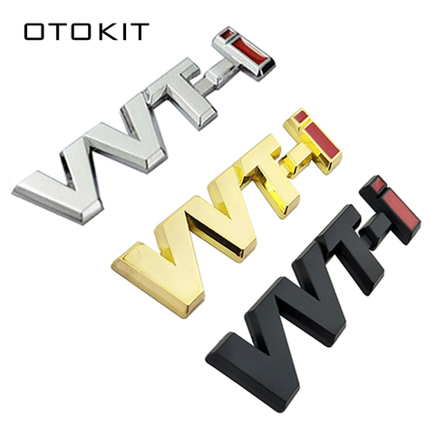 Логотип VVTi из металлического сплава, серебристый стикер в виде ленты из хрома для автомобиля, боковая Эмблема для TOYOTA Camry COROLLA YARiS Ralink REIZ CROWN ► Фото 1/6