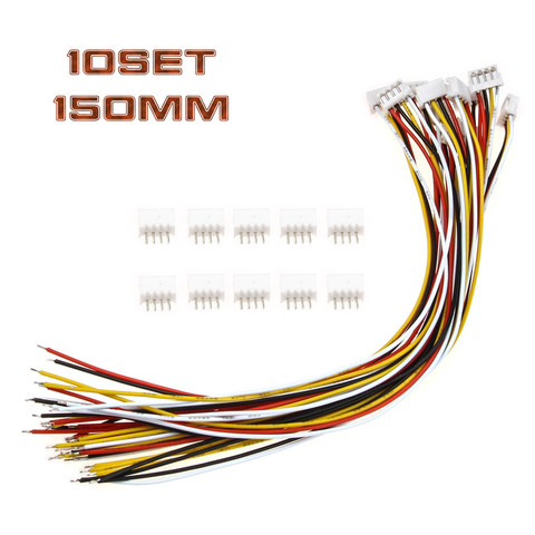 10 комплектов ZH-1.5 JST 4 Pin электронная линия одиночное подключение Клеммная вилка 28AWG штырьковые разъемы с 150 мм разъемом провода ► Фото 1/5