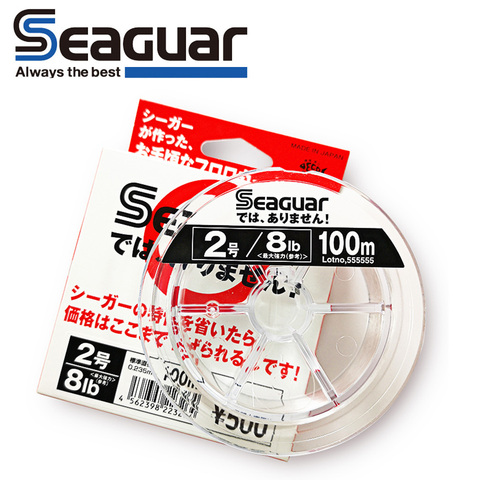 SEAGUAR оригинальная рыболовная леска с белыми этикетками 4LB-20LB, 100% Фторуглеродные рыболовные лески 100 м ► Фото 1/5