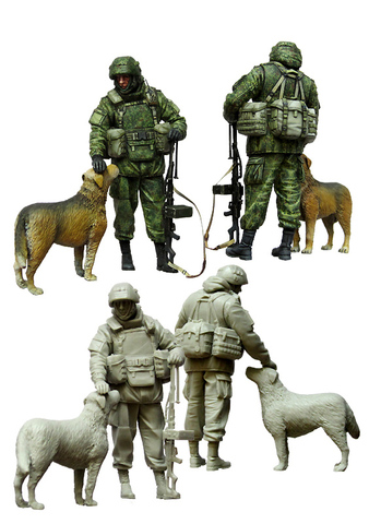 [Tuskmodel] 1 комплект модели из смолы, 35 шкал, фигурки русских солдат e1 ► Фото 1/1