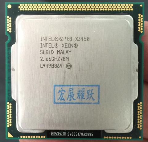 Процессор Intel Xeon PC X3450 четырехъядерный (кэш-память 8 Мб, 2,66 ГГц) LGA1156 ЦПУ 100% рабочий процессор для настольного компьютера ► Фото 1/2