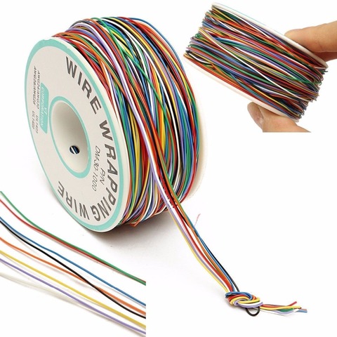 8 цветов AWG30 кабель для упаковки печатных плат, Flying Jumper, электрический провод для материнской платы ноутбука, тестирование припоя ► Фото 1/6