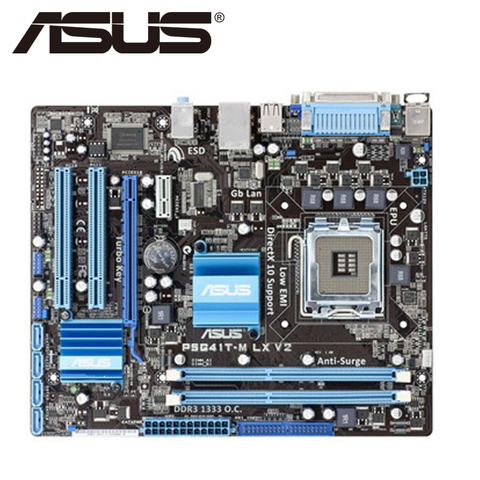 Asus P5G41T-M LX V2 настольная материнская плата G41 Socket LGA 775 Q8200 Q8300 DDR3 8G u ATX UEFI BIOS оригинальная подержанная материнская плата на продажу ► Фото 1/3