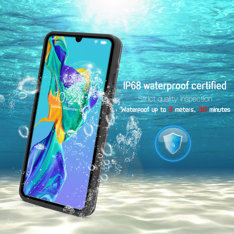 Для Huawei P30 армированный чехол 360 полная защита Водонепроницаемый снегостойкий ударопрочный чехол для Huawei P30 PRO водостойкий Чехол ► Фото 1/6