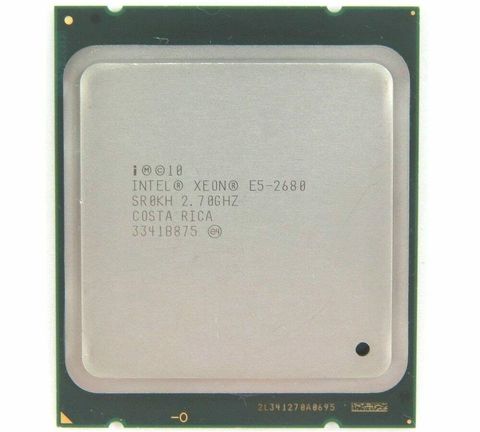Процессор Intel Xeon E5 2680, 2,7 ГГц, 20 Мб кэш-памяти, LGA 2011 SR0KH C2, серверный процессор ► Фото 1/1