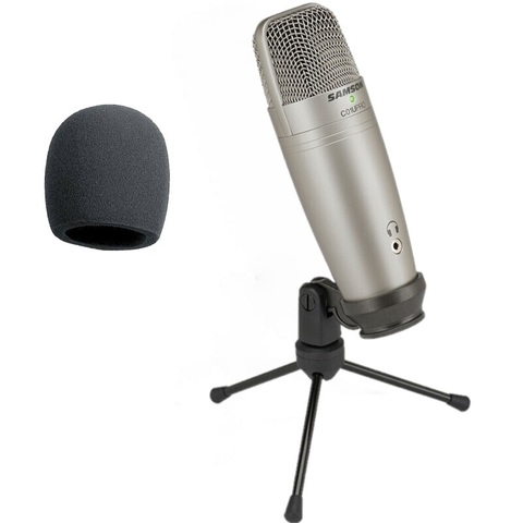 Конденсаторный микрофон Samson C01U Pro, студийный USB микрофон с мониторингом в режиме реального времени, большой диафрагмой, конденсаторный микрофон для вещания ► Фото 1/6