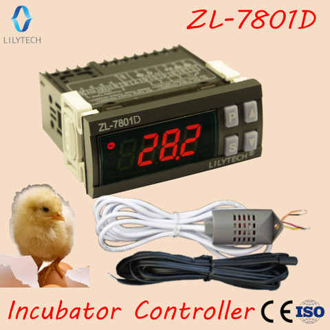 ZL-7801D, многофункциональный автоматический контроллер инкубатора, мини-XM-18, регулятор температуры и влажности, Lilytech ► Фото 1/6