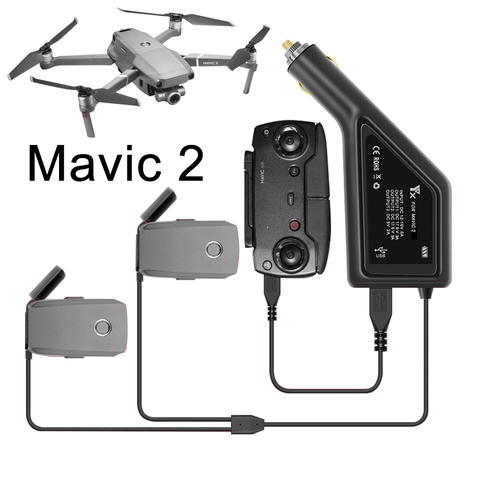Автомобильное зарядное устройство 3 в 1 для DJI Mavic 2 Pro Zoom Flight Battery дистанционное управление с USB запасными частями ► Фото 1/6