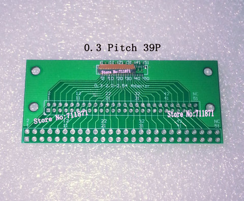 DIP-коннектор 0,3-2,0 2,54 Pitch MiPi 39P FPC, шаг 0,3-2,0 2,54 адаптера 0,3 мм 39P FPC, свариваемый Соединительный разъем ► Фото 1/2