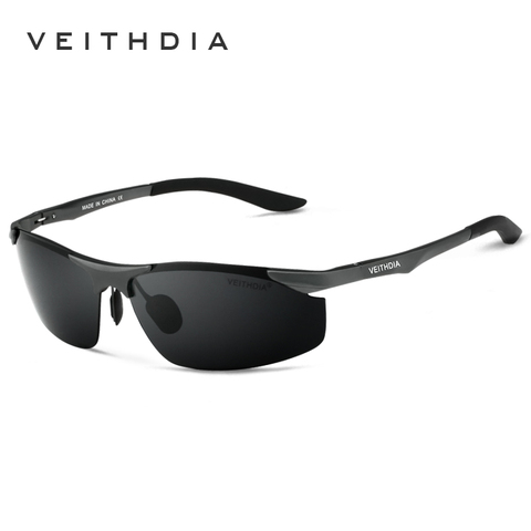 Мужские солнцезащитные очки VEITHDIA, дизайнерские алюминиевые очки с поляризационными стеклами, степень защиты UV400, модель 6529, 2022 ► Фото 1/6