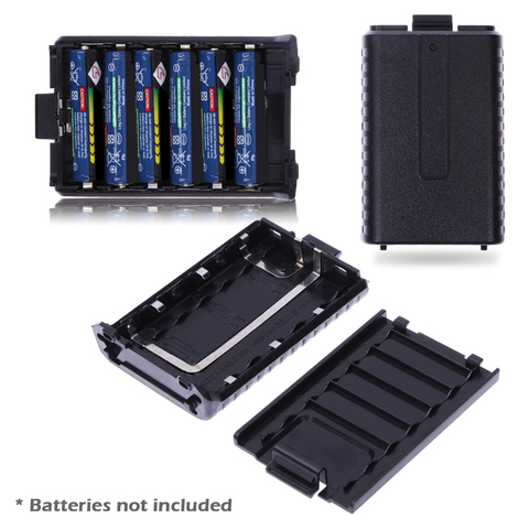 1 шт., 6 x AAA чехол для удлиненного аккумулятора, батарейный отсек для Baofeng UV-5R 5RA/B/C/D 5RE + (батарейка в комплект не входит) ► Фото 1/6
