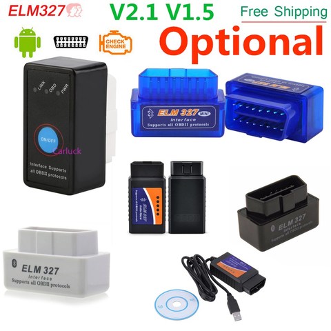 Дополнительно автомобильный считыватель кодов elm327 v2.1 Bluetooth ELM 327 OBD2 OBD ii, переключатель сканера, работает на Android, лучший obd elm327 v1.5 ► Фото 1/6