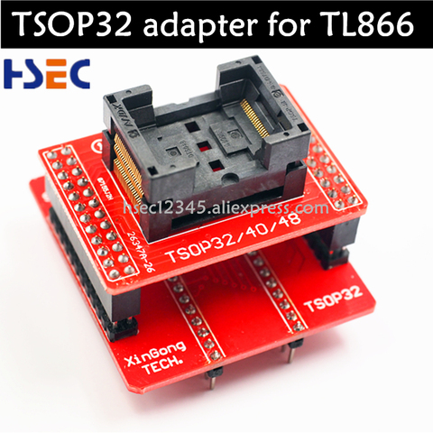 Базовый адаптер TSOP32 + разъем TSOP32 TSOP40 TSOP48 для универсального USB программатора minipro TL866CS TL866A Xgecu TL866ii plus tl866 ► Фото 1/6