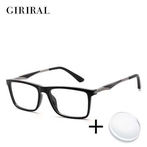 TR90 мужские очки по рецепту, ретро очки для чтения, цветные компьютерные прозрачные оптические очки для близорукости # YX0140 ► Фото 1/6