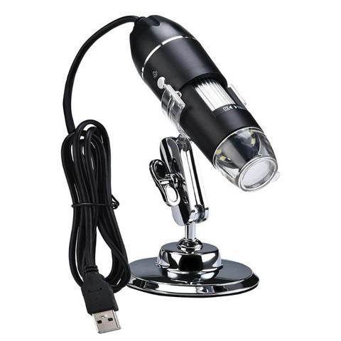 Профессиональный цифровой микроскоп 1600X с 8 светодиодами, USB эндоскоп, камера, микроскоп, увеличительное стекло, электронное увеличение ► Фото 1/6